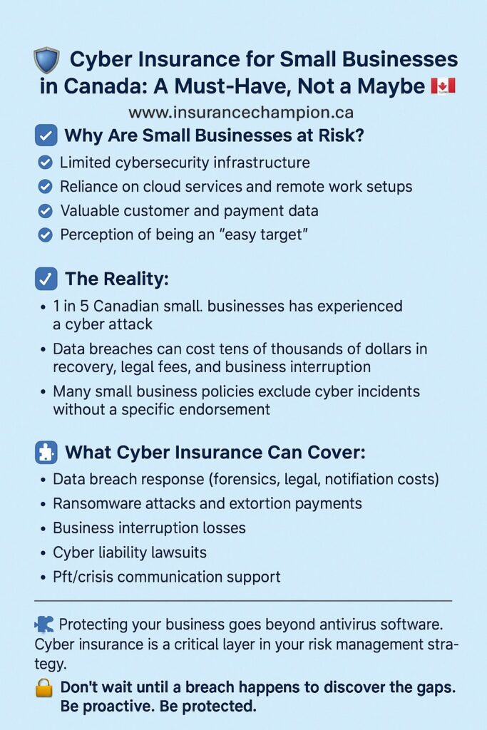 🛡️ Cyber Insurance for Small Businesses in Canada: A Must-Have, Not a Maybe. 🛡️ Cyber Insurance for Small Businesses in Canada: A Must-Have, Not a Maybe.