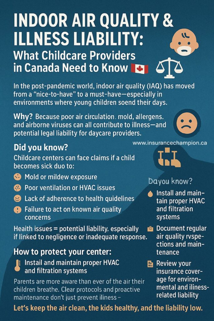 🌬️🏫 Indoor Air Quality & Illness Liability: What Childcare Providers in Canada Need to Know
