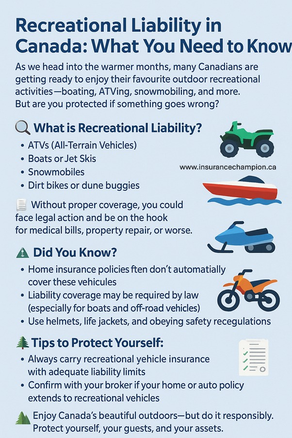 Recreational liability (e.g. ATVs, boating) Recreational liability (e.g. ATVs, boating)