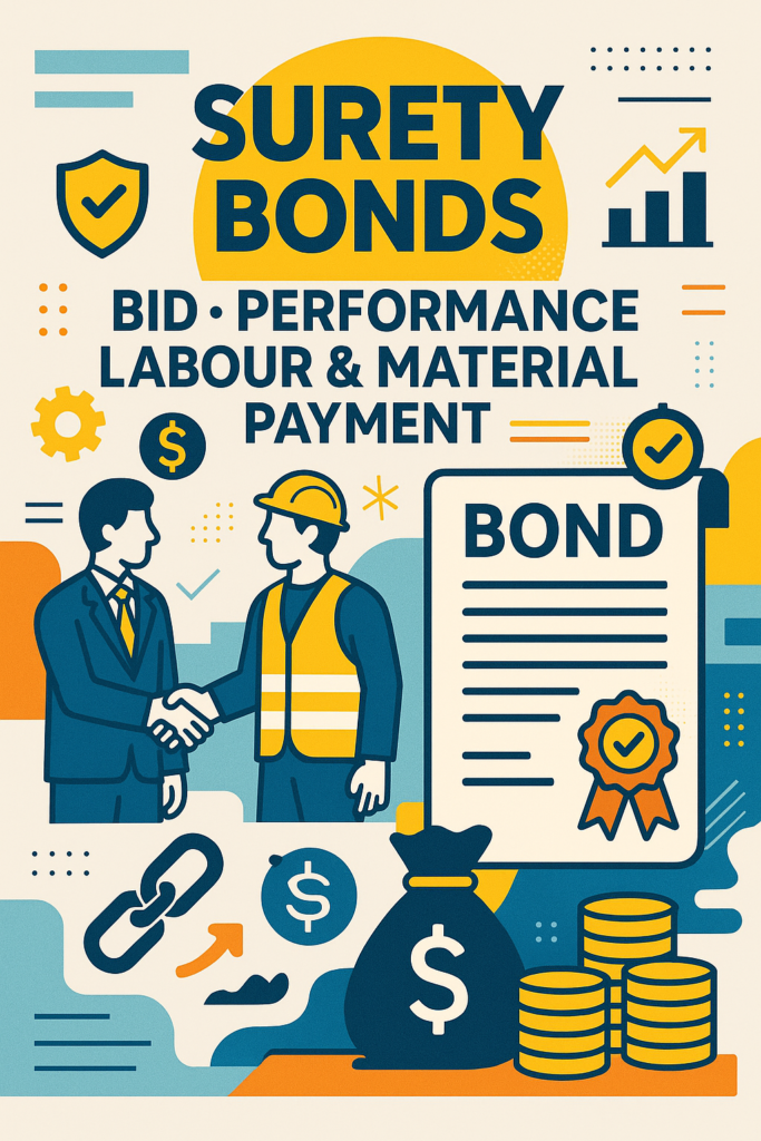 📝 Surety Bonds: Bid, Performance, and Labour & Material Payment in Canada 🇨🇦🏗️