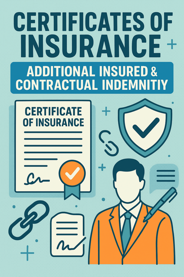 Certificates of Insurance Additional Insured Canada