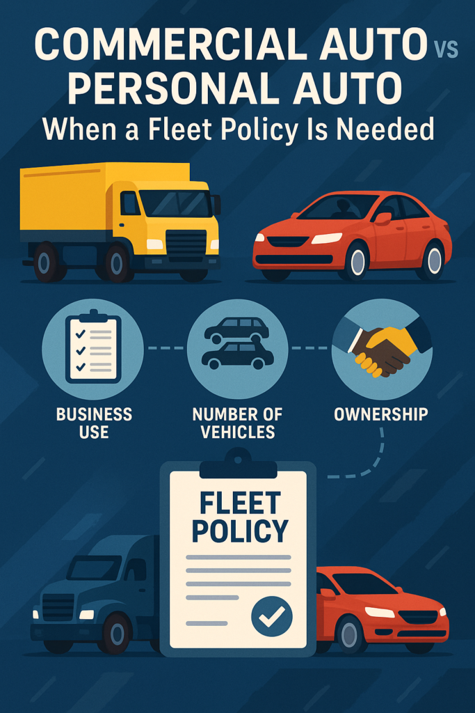 🚚 Commercial Auto vs. Personal Auto: When a Fleet Policy Is Needed 🇨🇦