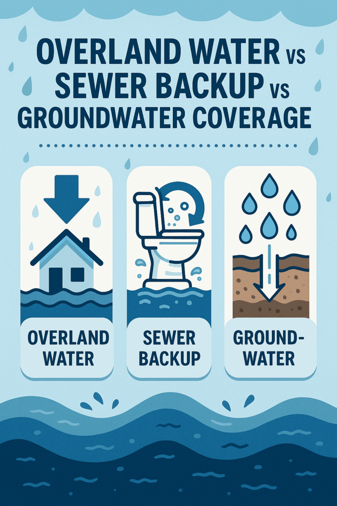 💧 Overland Water vs. Sewer Backup vs. Groundwater Coverage 🇨🇦
