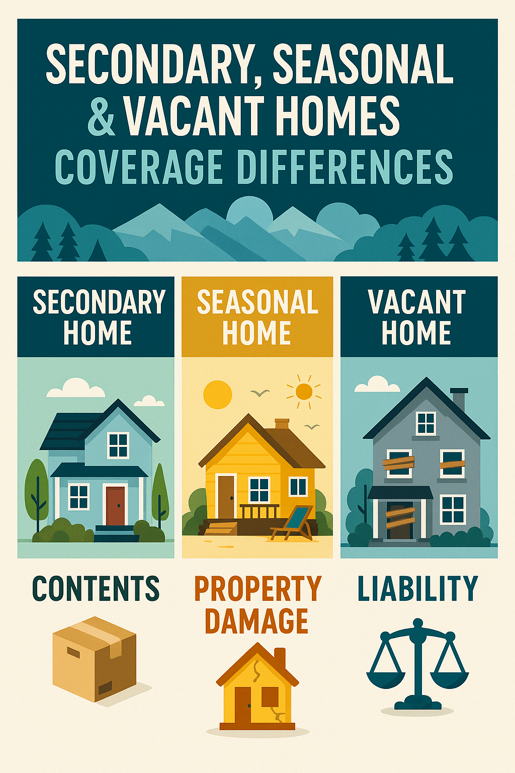 Secondary, Seasonal, and Vacant Home Insurance in Canada